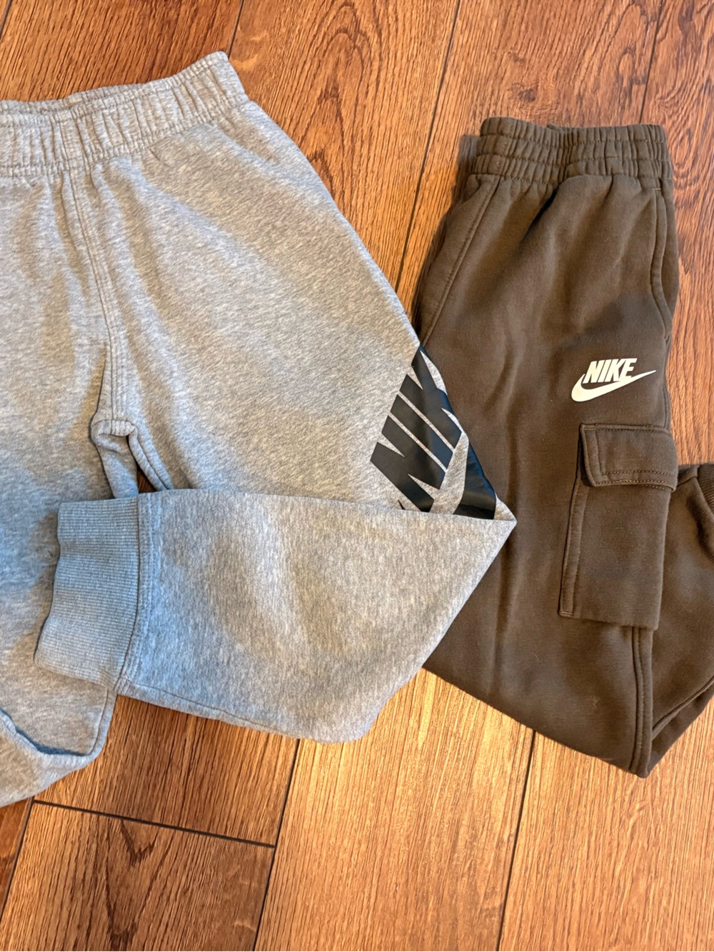 Nike Kids Grey and Brown Logo Sweatpants Set